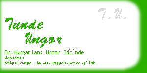 tunde ungor business card